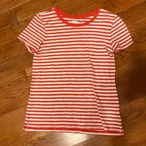 Red and white striped t-shirt